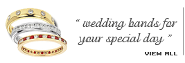 Wedding Rings - Diamond Bands 2tone Platinum Gold